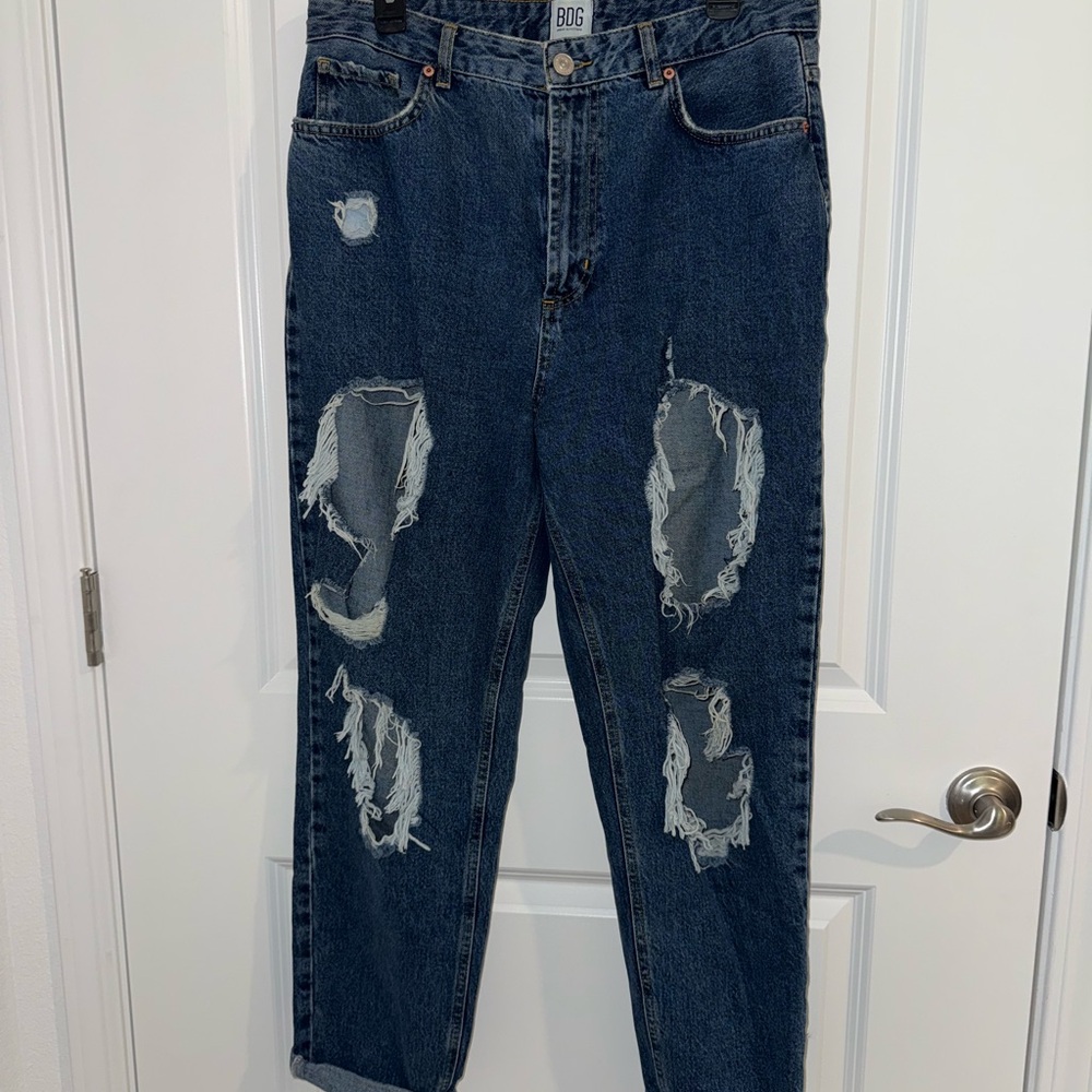 BDG Ripped Dark Blue Denim Jeans